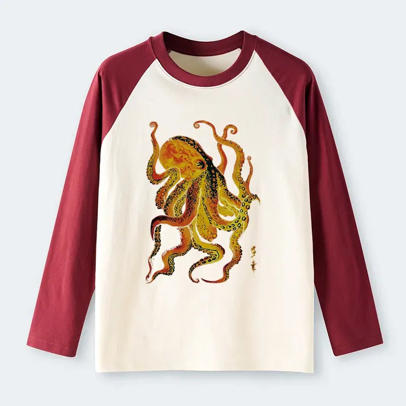 Japanese Deep Sea Octopus Long Sleeve T-shirt