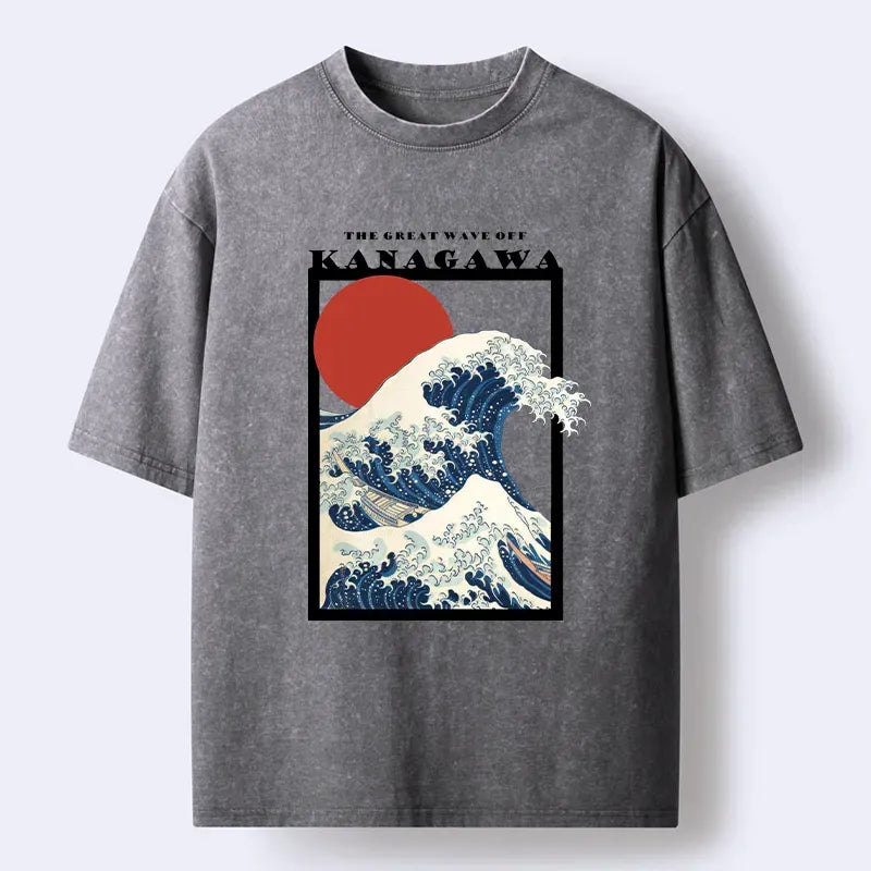 Minimalist Japanese Ukiyo-e T-Shirt for Daily Wear