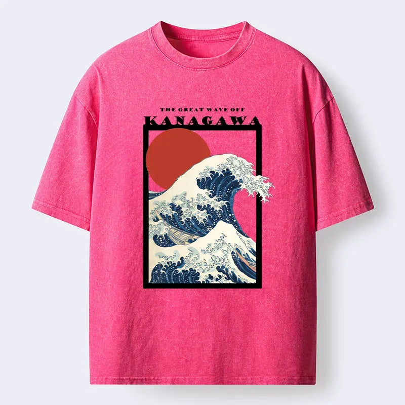 Japanese Ukiyo-e Waves T-Shirt for Summer
