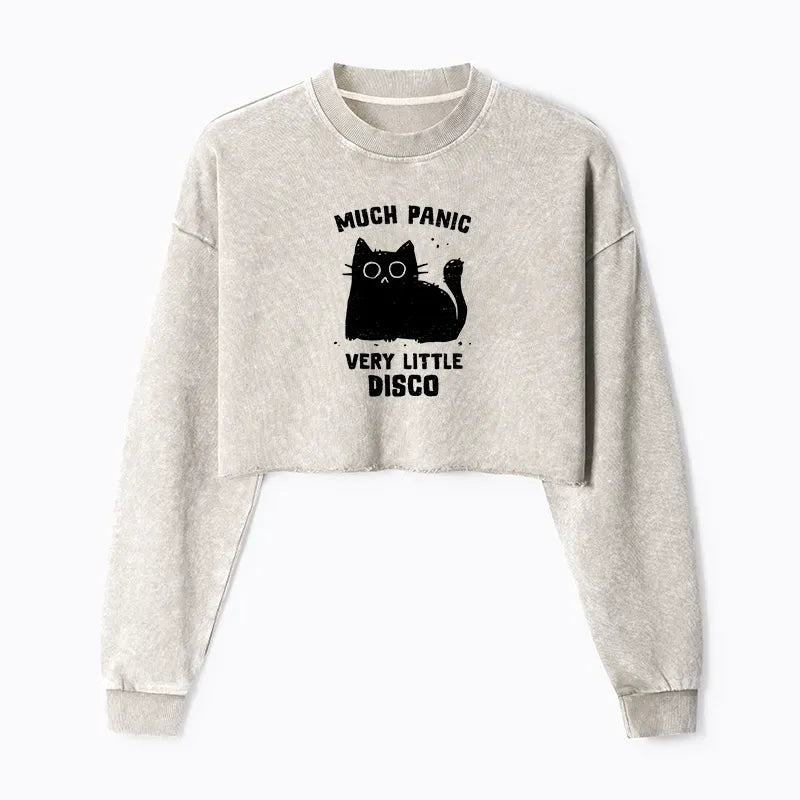 Trendy Washed Crop Sweatshirt for Summer