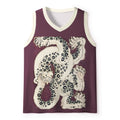 Kyoto-Lion Incredible Snow Leopard Mesh Tank Top