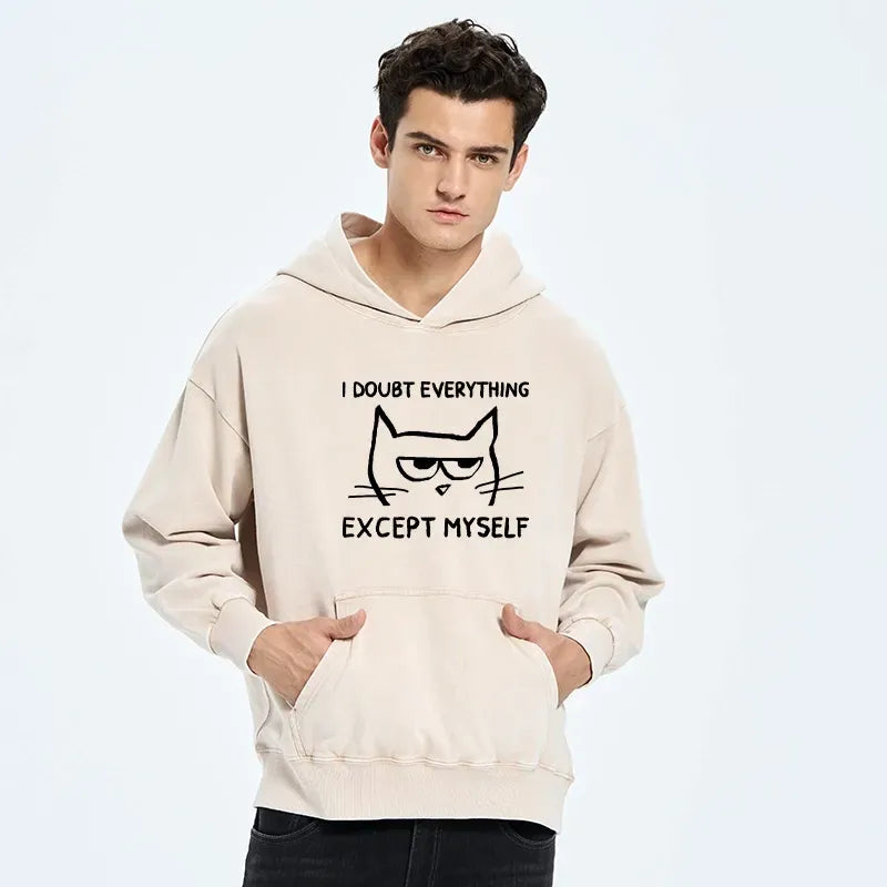 Kyoto-Lion Confident Kitten Washed Hoodie