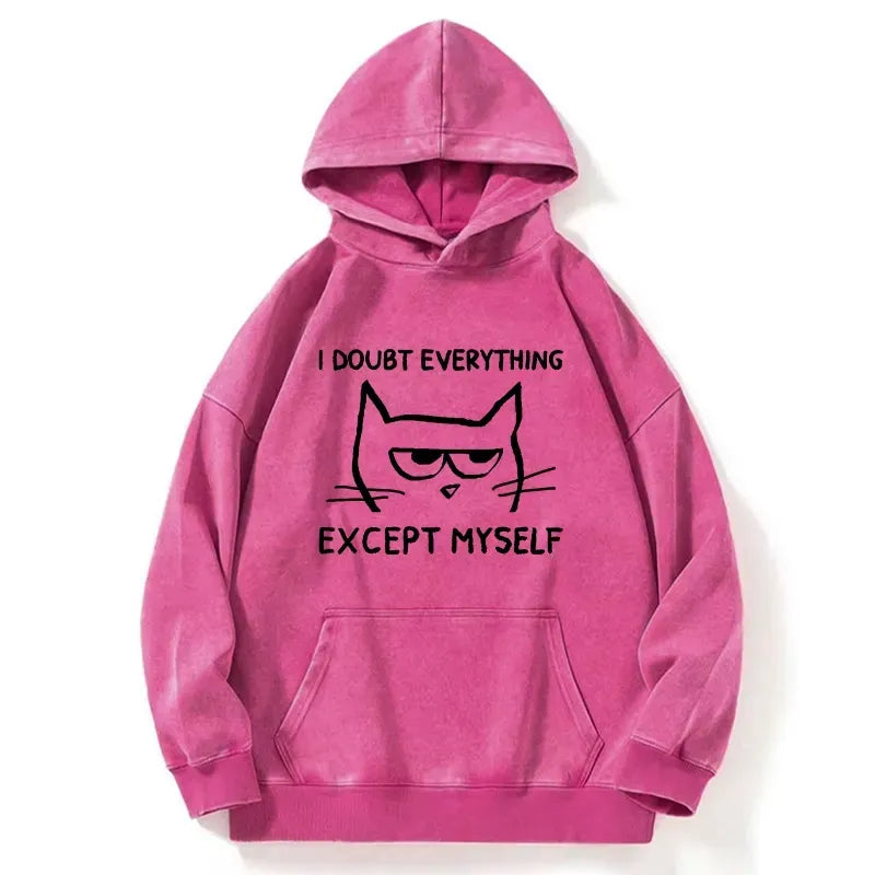 Kyoto-Lion Confident Kitten Washed Hoodie