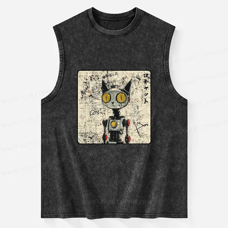 Kyoto-Lion Robot Cat Washed Tank