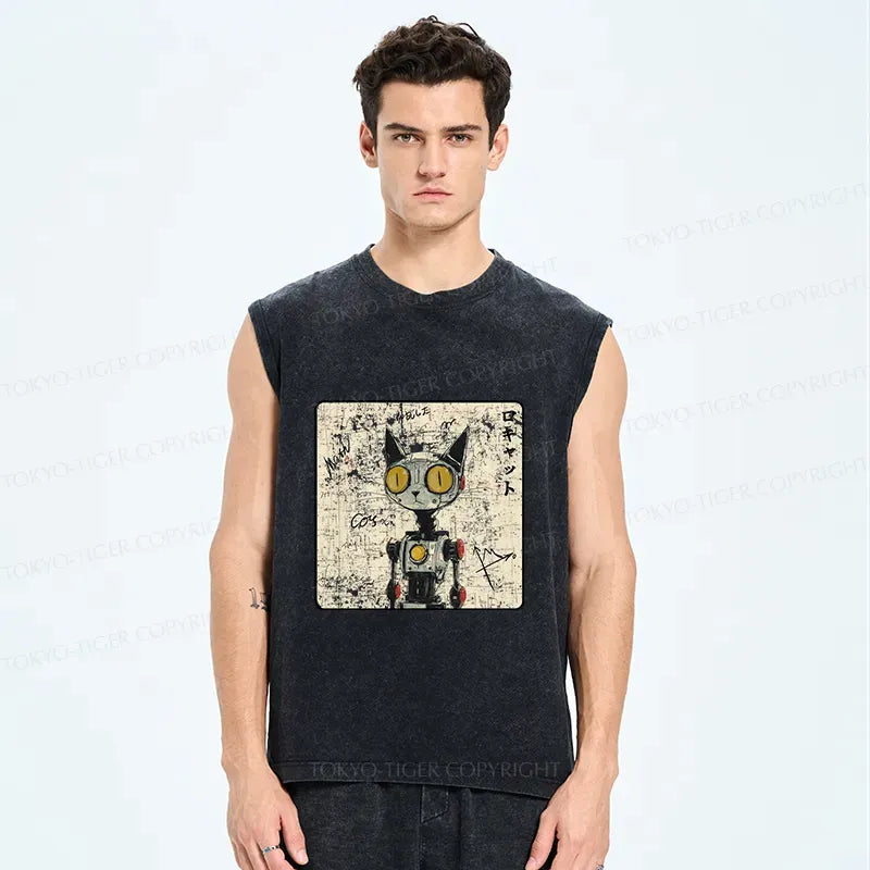Washed Robot Cat Tank for Daily Wear