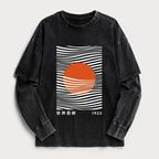 Japanese Minimalist Art T-Shirt for Daily Wear
