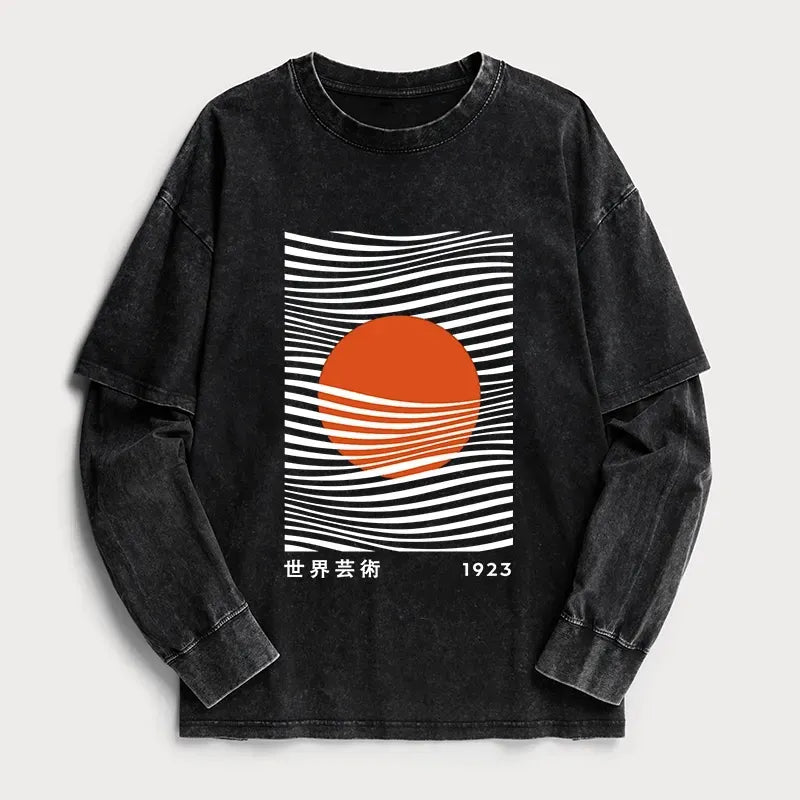 Japanese Minimalist Art T-Shirt for Daily Wear