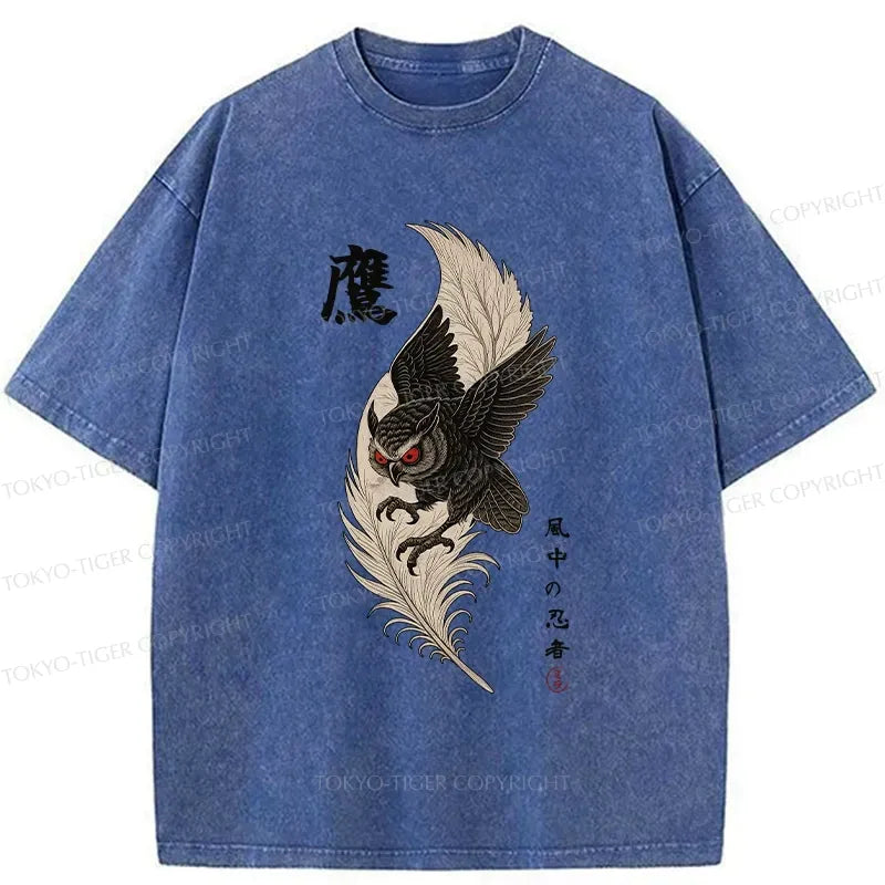 Kyoto-Lion Ninja In The Wind Washed T-Shirt