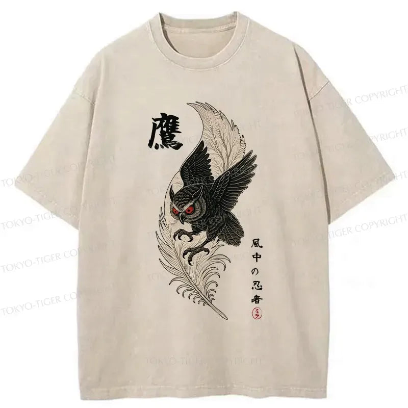 Kyoto-Lion Ninja In The Wind Washed T-Shirt