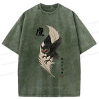 Kyoto-Lion Ninja In The Wind Washed T-Shirt