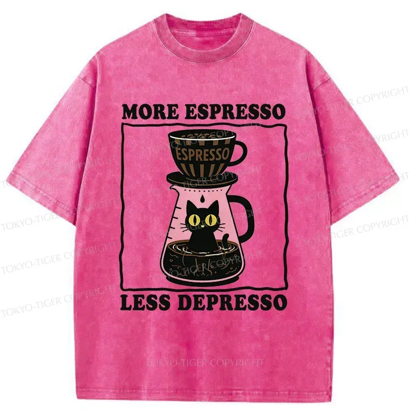 Unisex Japanese Cat Coffee Shirt for Summer