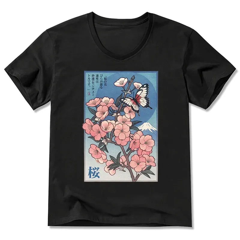 Japanese Ukiyoe Cherry Blossom T-Shirt