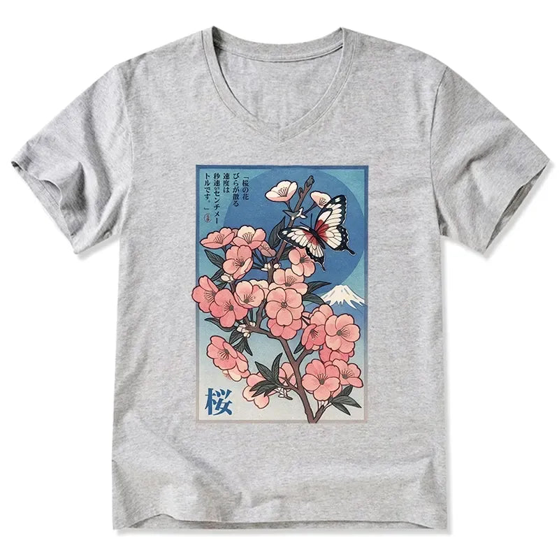Vintage Kyoto Lion V-Neck for Summer