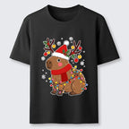 Kyoto-Lion Cute Christmas Capybara Classic T-Shirt