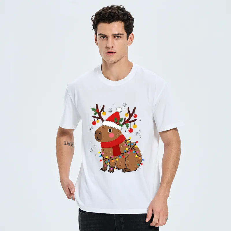 Kyoto-Lion Cute Christmas Capybara Classic T-Shirt
