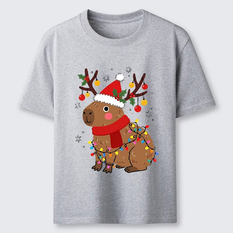 Kyoto-Lion Cute Christmas Capybara Classic T-Shirt