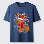 Kyoto-Lion Cute Christmas Capybara Classic T-Shirt