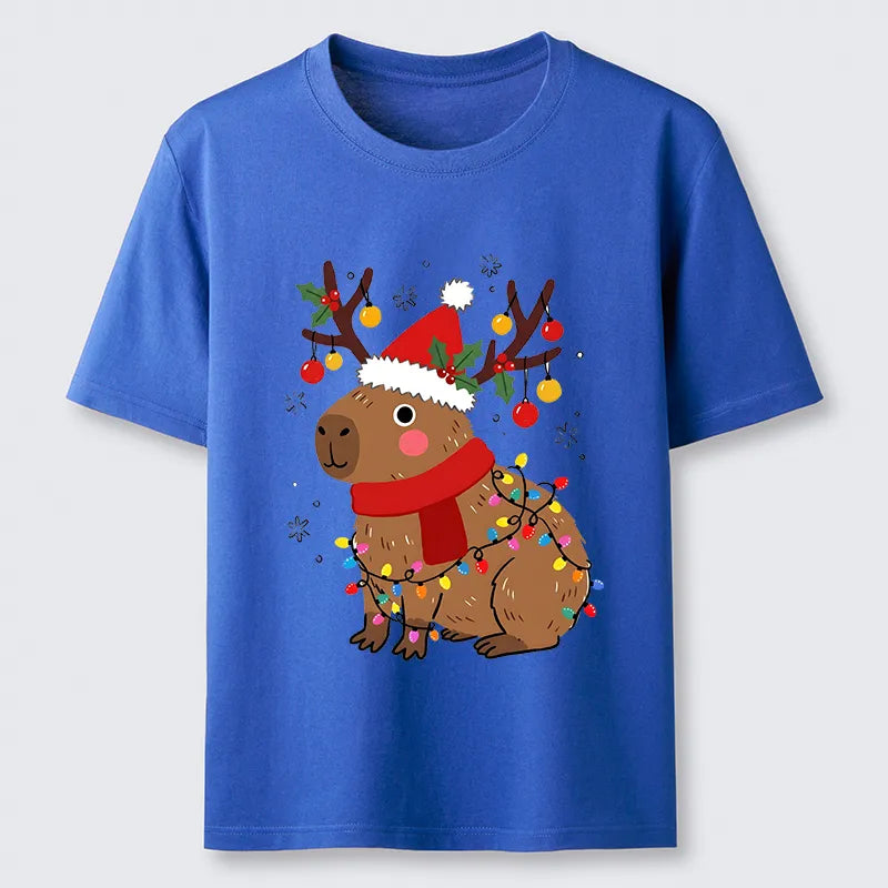 Kyoto-Lion Cute Christmas Capybara Classic T-Shirt