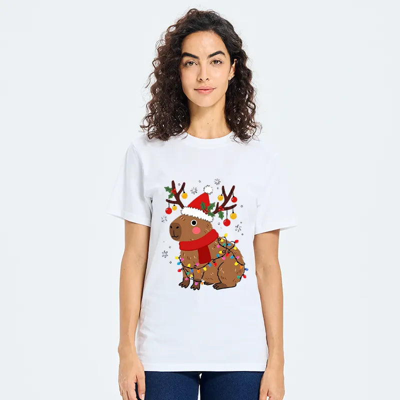 Kyoto-Lion Cute Christmas Capybara Classic T-Shirt