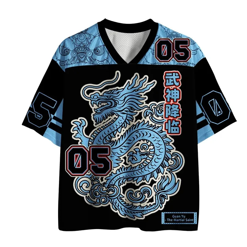 Kyoto Lion Dragon Mesh Jersey for Beach