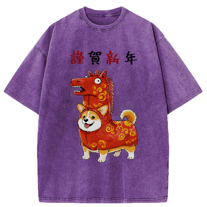 Japanese Style Corgi Unisex T-Shirt
