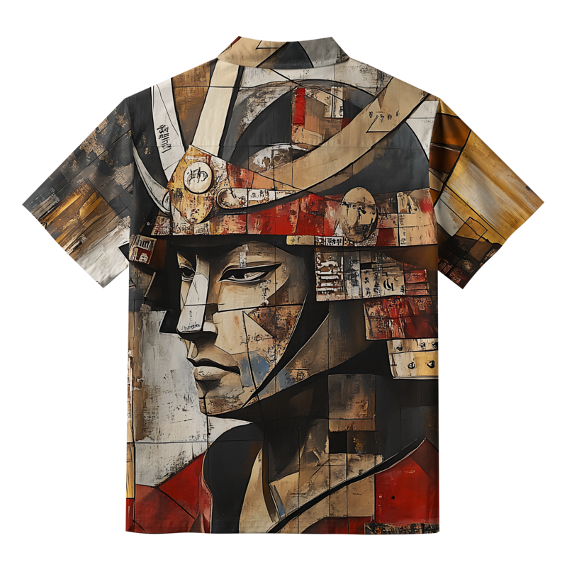 vintage japanese samurai shirt for vacation