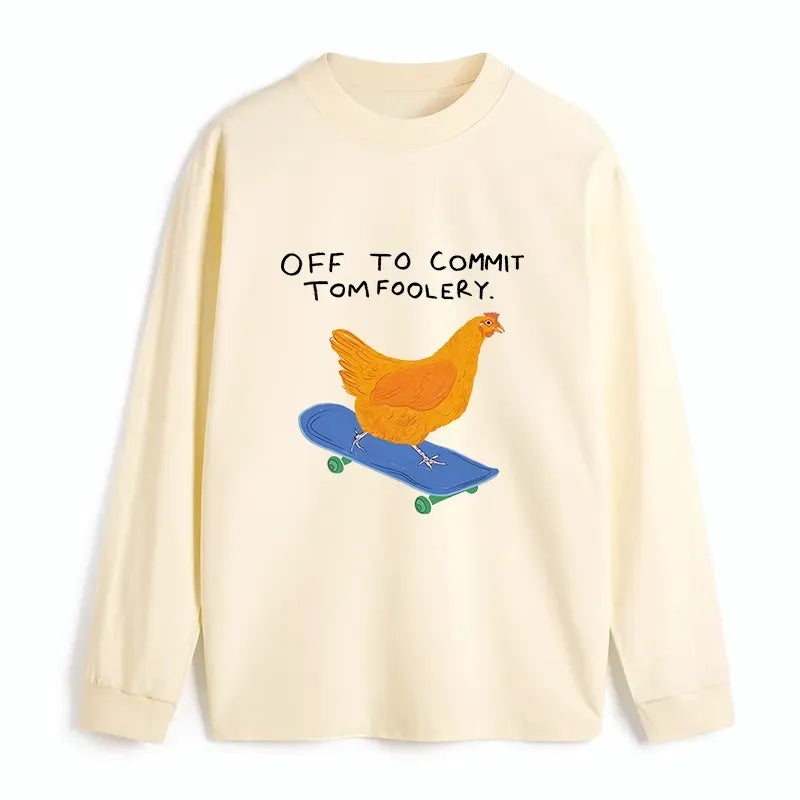 Kyoto-Lion Chicken Was About To Do Something Bad Classic Long Sleeve T-Shirt