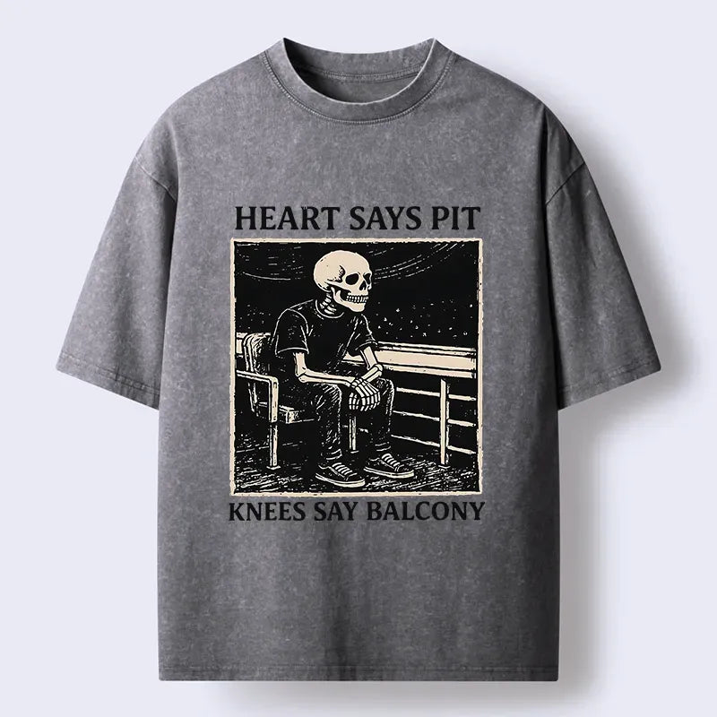 Kyoto-Lion Gradually Deteriorating Body Funny Washed T-Shirt