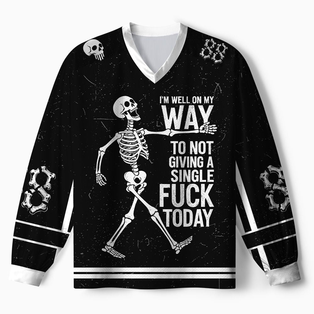 Kyoto-Lion Skeleton On The Way Paneled Long Sleeve Jersey
