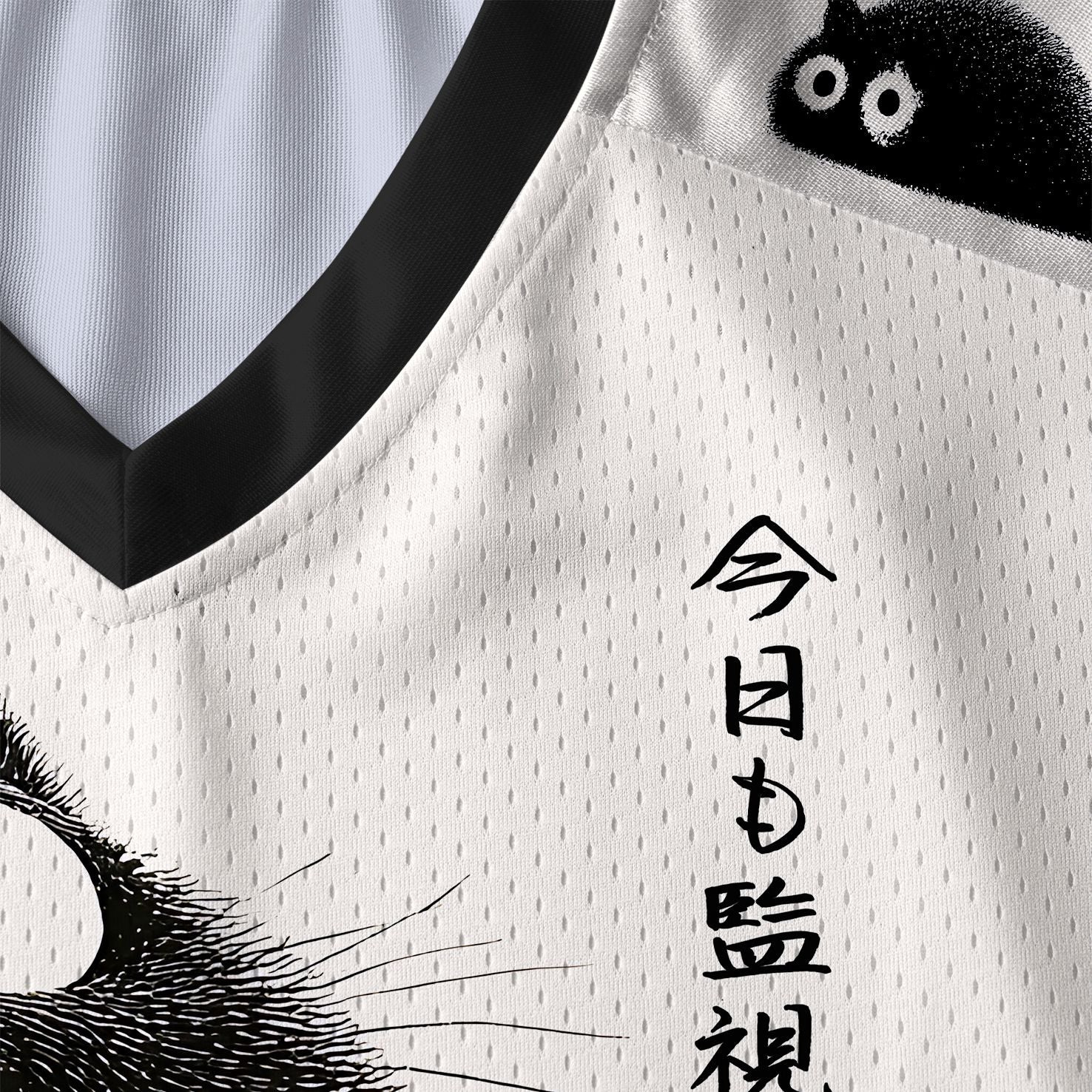 Cat Mesh Long Sleeve Jersey for Daily Wear