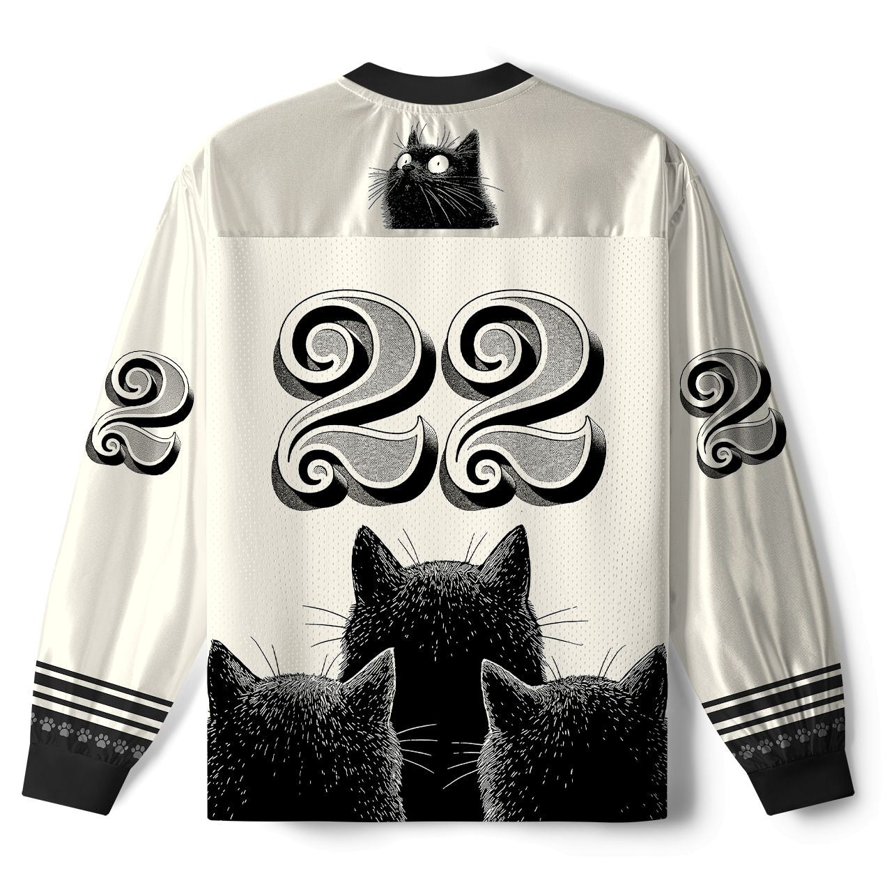 Cat Mesh Long Sleeve Jersey for Daily Wear