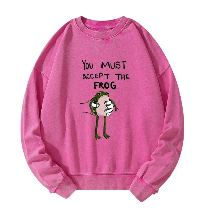 Kyoto Lion Washed Sweatshirt for Daily Wear