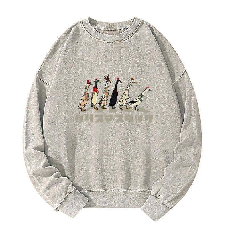 japanese vintage washed sweatshirt for streetwear