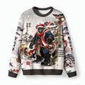Kyoto-Lion Funny Japanese Ukiyo-e Samurai Gorilla Fuzzy Christmas Ugly Sweatshirt