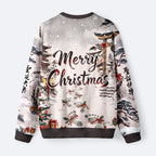 Kyoto-Lion Funny Japanese Ukiyo-e Samurai Gorilla Fuzzy Christmas Ugly Sweatshirt