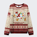 santa goose ugly christmas sweatshirt gift idea