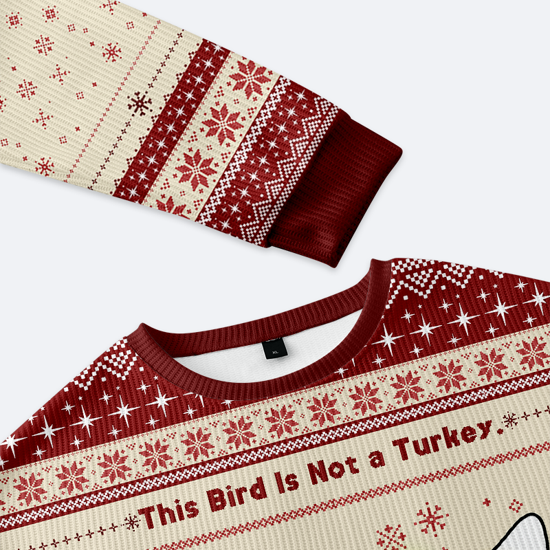 Kyoto-Lion Santa Goose on a Rampage Christmas Ugly Sweatshirt