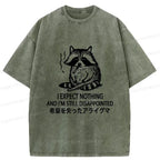 Kyoto-Lion Lost Hope Raccoon Washed T-Shirt
