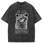 Kyoto-Lion Disappointed Raccoon Washed T-Shirt