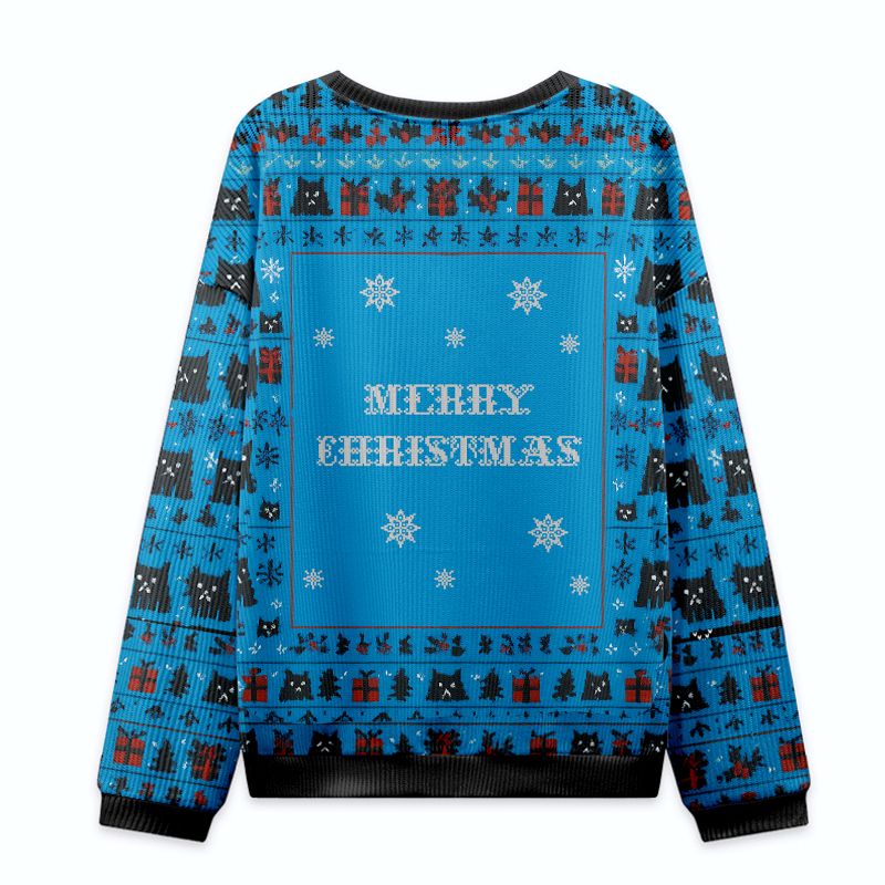 funny japanese cat holiday sweatshirt