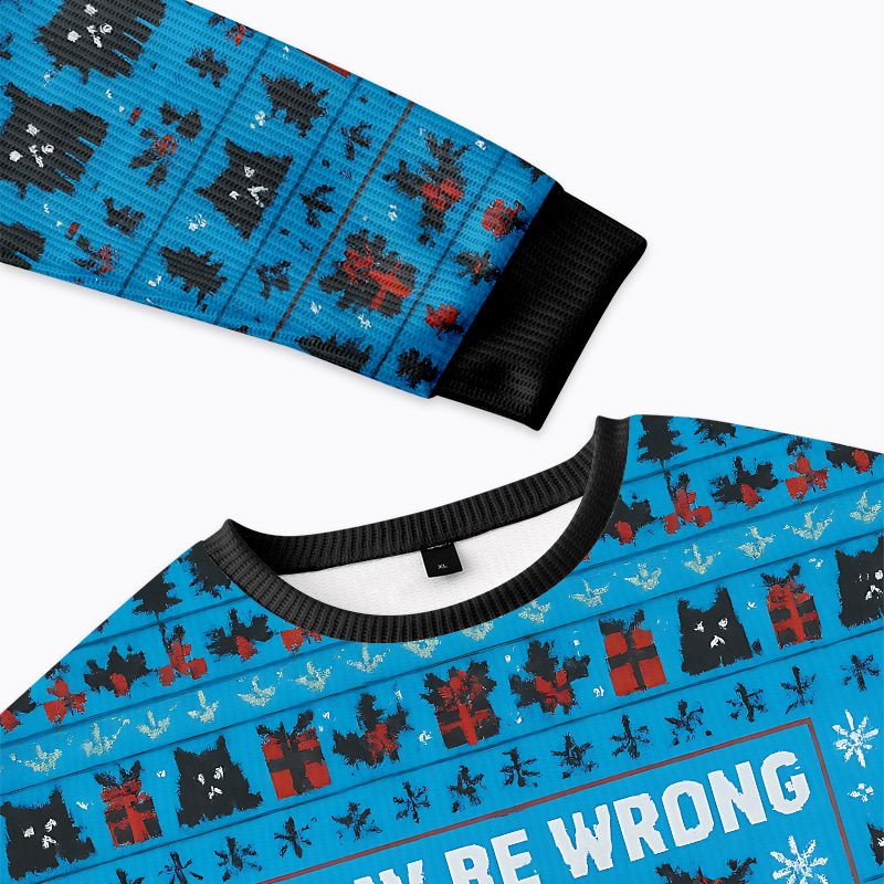 sarcastic cat christmas sweatshirt gift idea