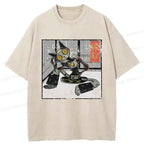 Trendy Robot Cat T-Shirt for Summer