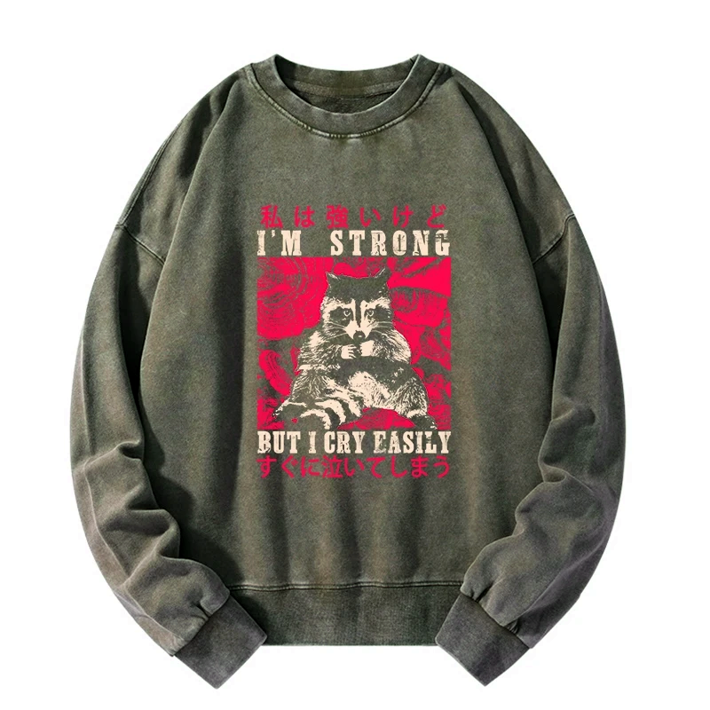 Strong raccoon sweatshirt trendy gift