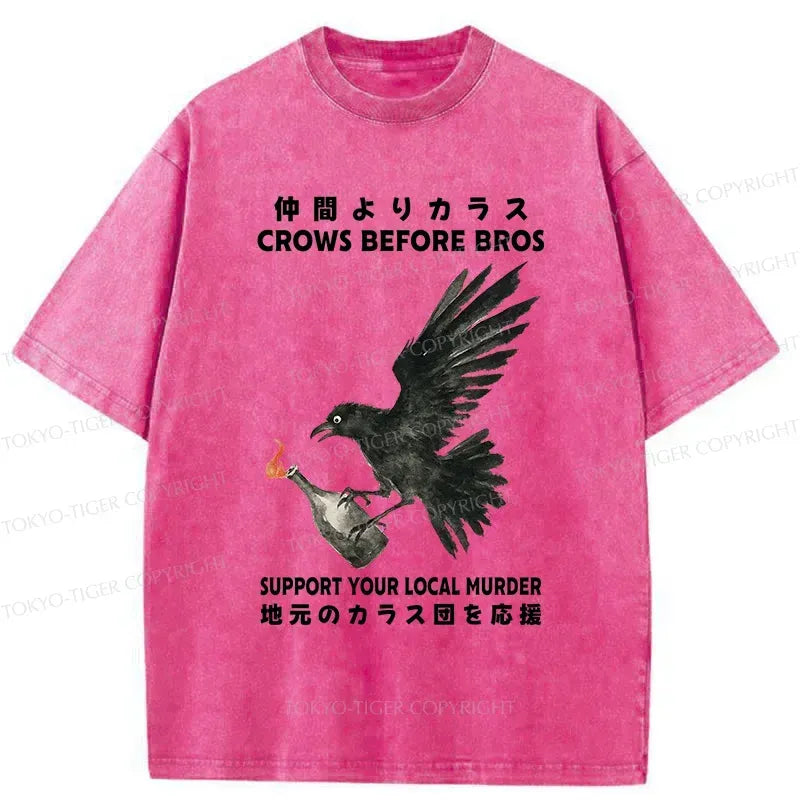 Trendy Japanese Crow T-Shirt for Summer