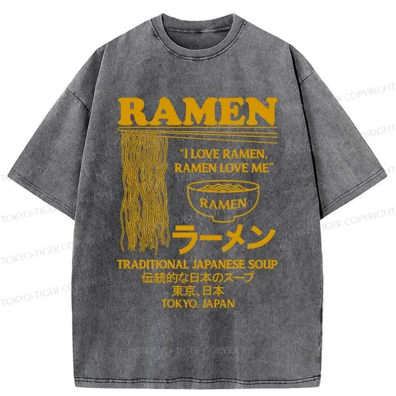 Retro Japanese ramen t-shirt for men