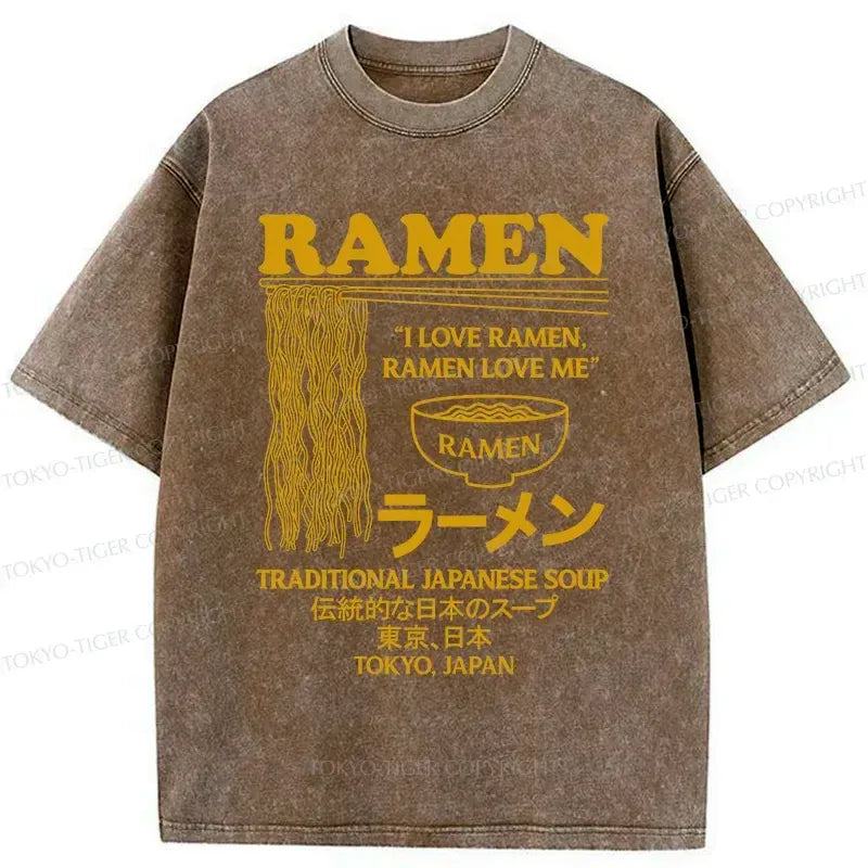 Retro Japanese ramen t-shirt for men