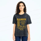 Kyoto-Lion Retro Ramen Japanese Washed T-Shirt