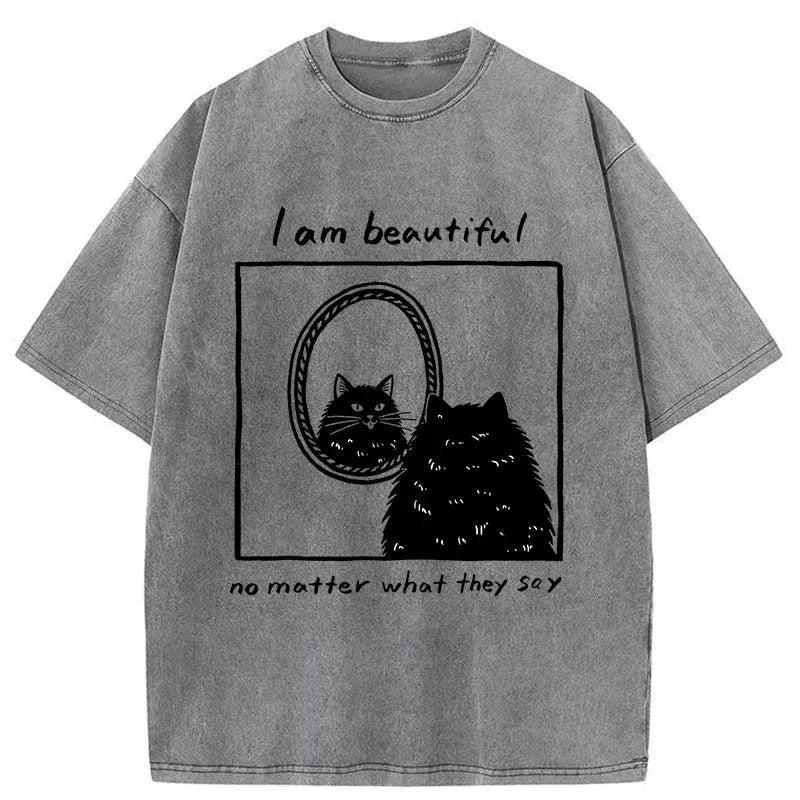 Japanese cat t-shirt for women