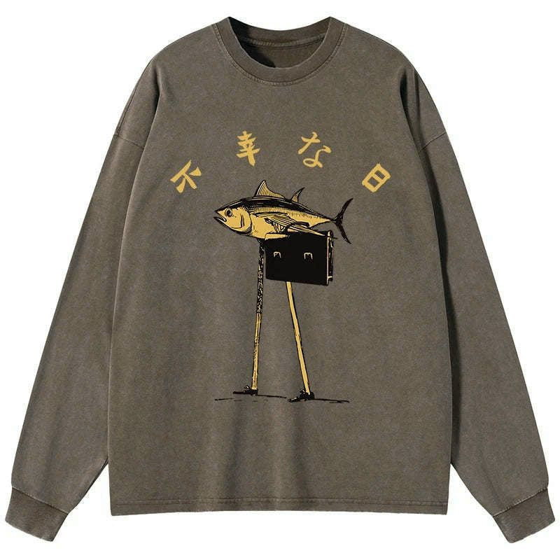 Washed Vintage Japanese T-Shirt for Gift