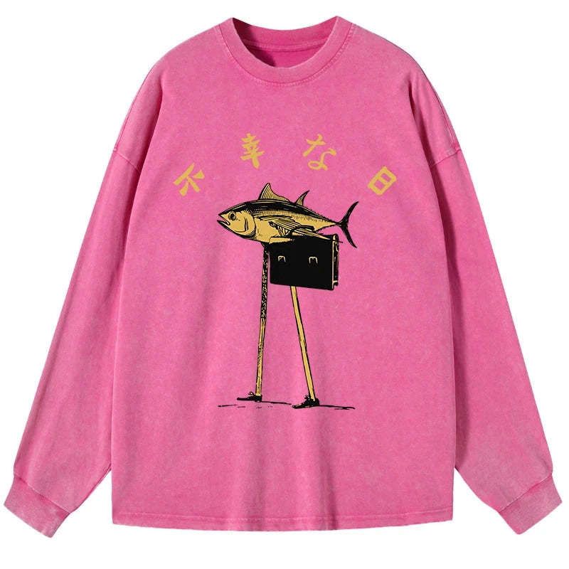 Unisex Japanese Streetwear Long Sleeve Tee